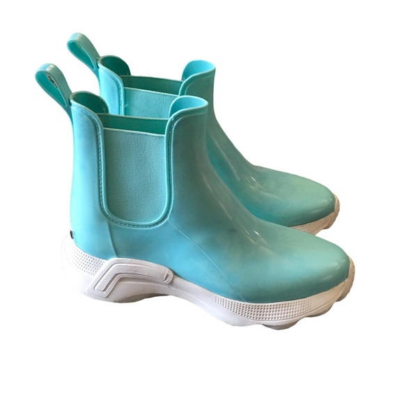 Kenneth Cole Evanna Rain Boots Beautiful Aqua Color Size 9 - Picture 2 of 4